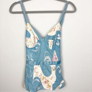 TRACY REESE NEW YORK | Blue Tie Back Tank Top Vintage Women’s Size 4